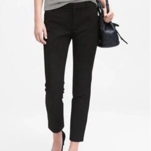 Banana Republic Sloan Mid-Rise Trouser Ankle Pant Career Minimalist Black 2